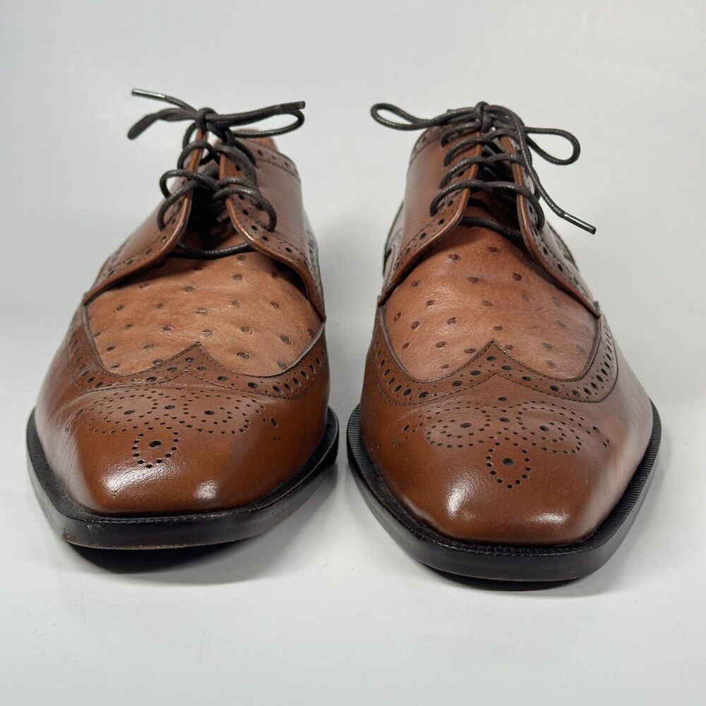 Cerruti Brown Mens Italian Leather Oxford Dress Shoes/ Made in Italy/ 44 - 11 - Picture 2 of 16
